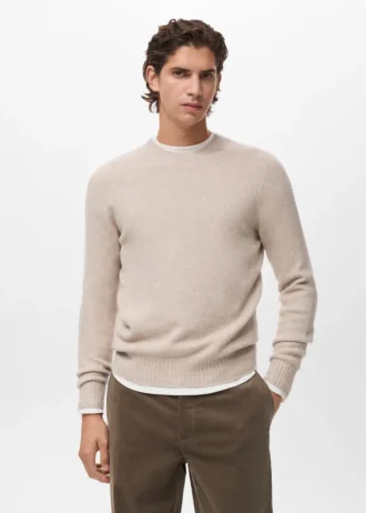 Pull en maille de laine mélangée