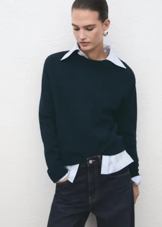 Pull en maille de laine mélangée