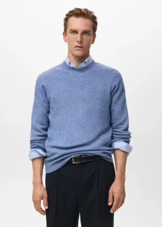 Pull en maille de laine mélangée