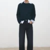 Pull en maille de laine mélangée