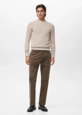 Pull en maille de laine mélangée