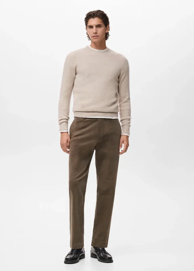 Pull en maille de laine mélangée
