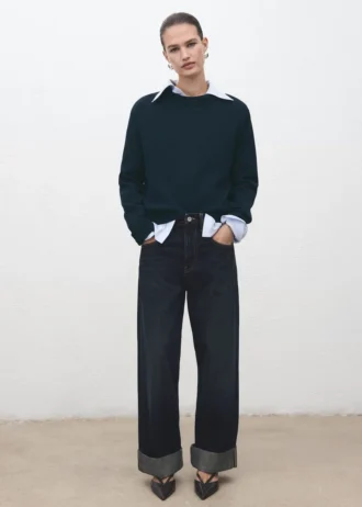 Pull en maille de laine mélangée