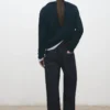 Pull en maille de laine mélangée
