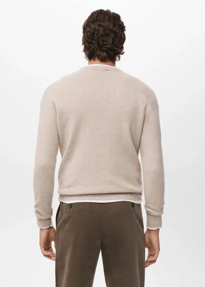 Pull en maille de laine mélangée