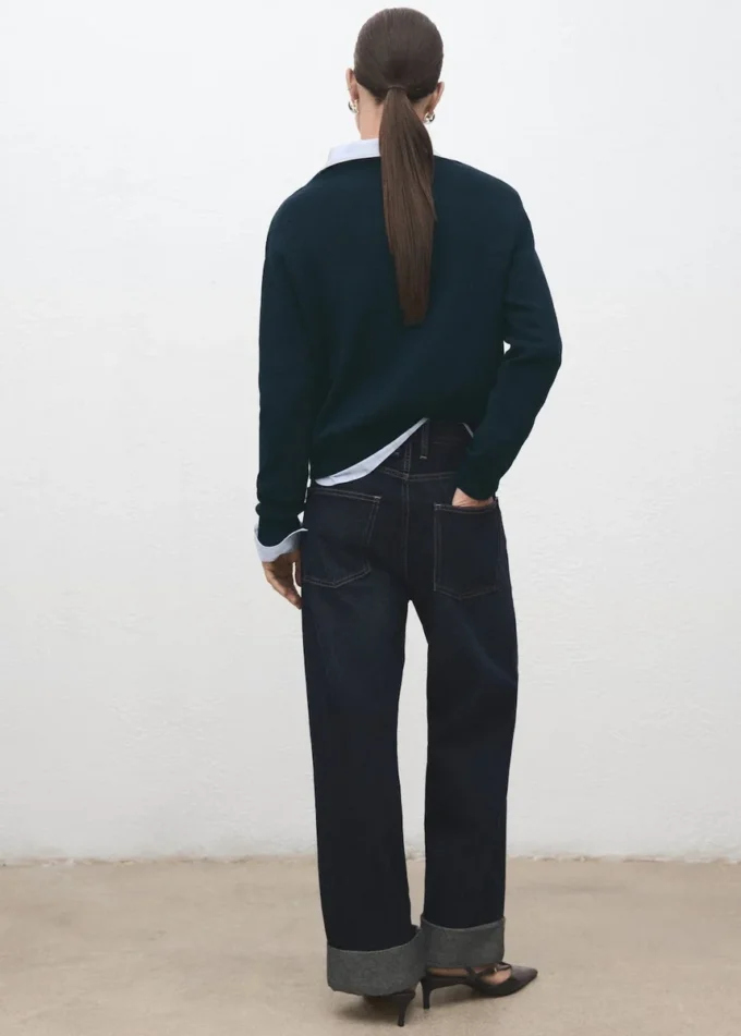 Pull en maille de laine mélangée