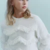 Pull en maille à franges Pull en maille à franges