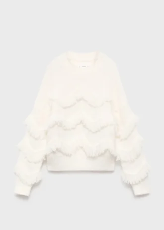 Pull en maille à franges