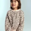 Pull en maille imprimé léopard