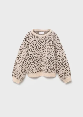 Pull en maille imprimé léopard