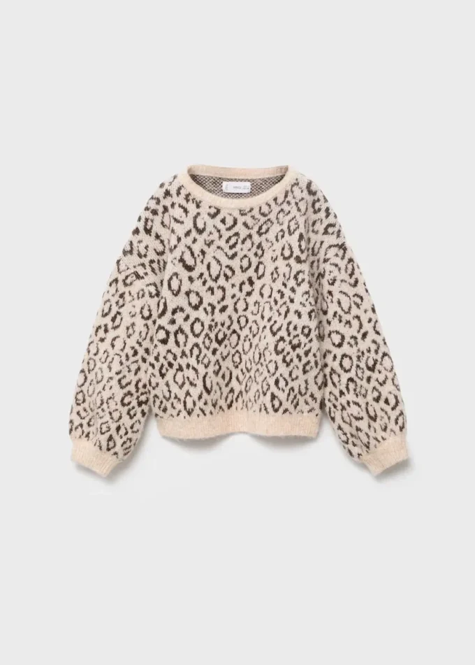 Pull en maille imprimé léopard