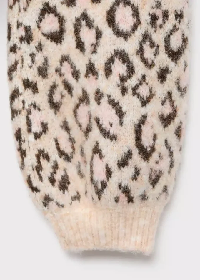 Pull en maille imprimé léopard