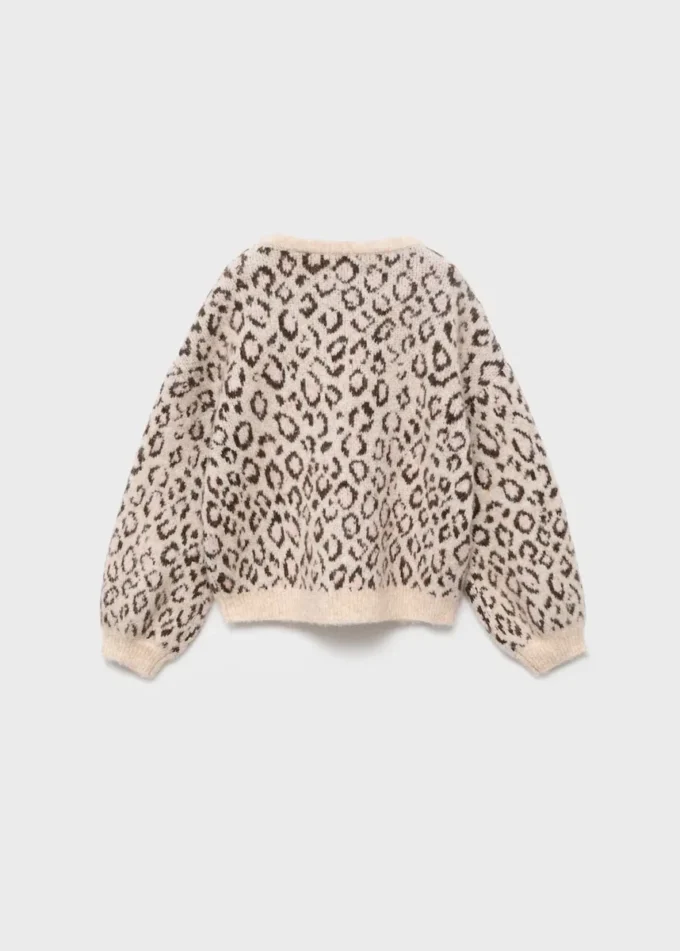 Pull en maille imprimé léopard