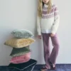 Pantalon évasé en faux velours