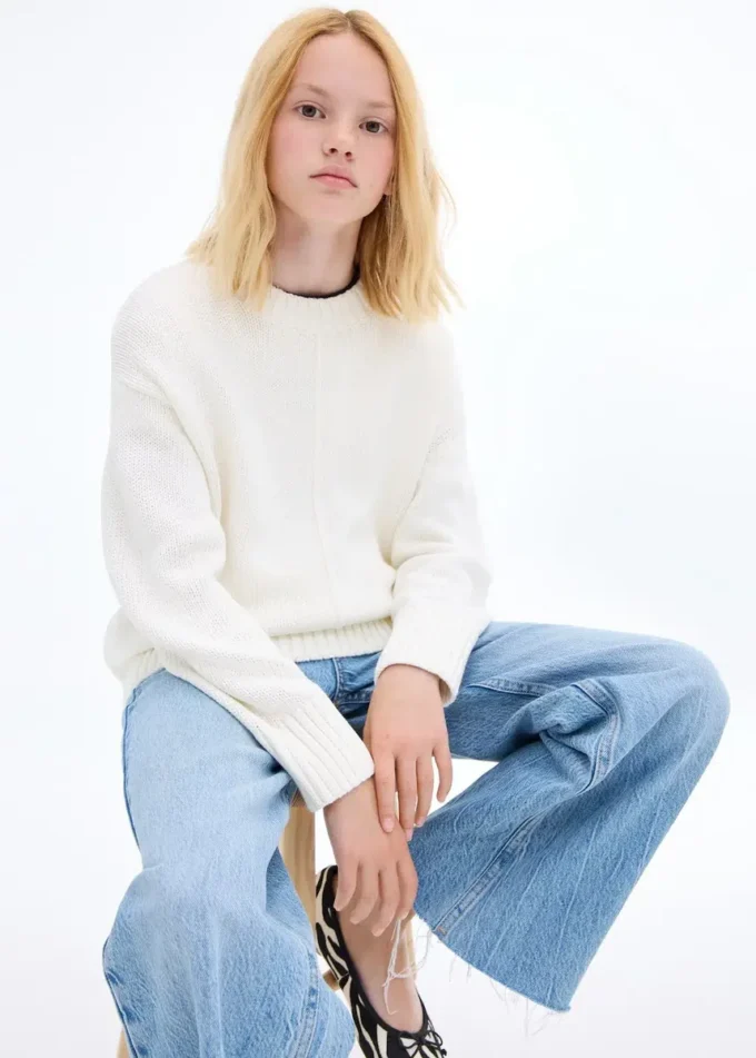Pull en maille à manches longues
