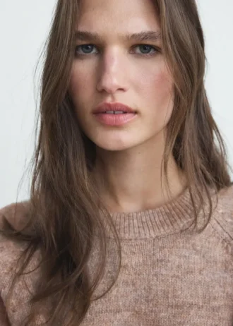 Pull en maille marbrée