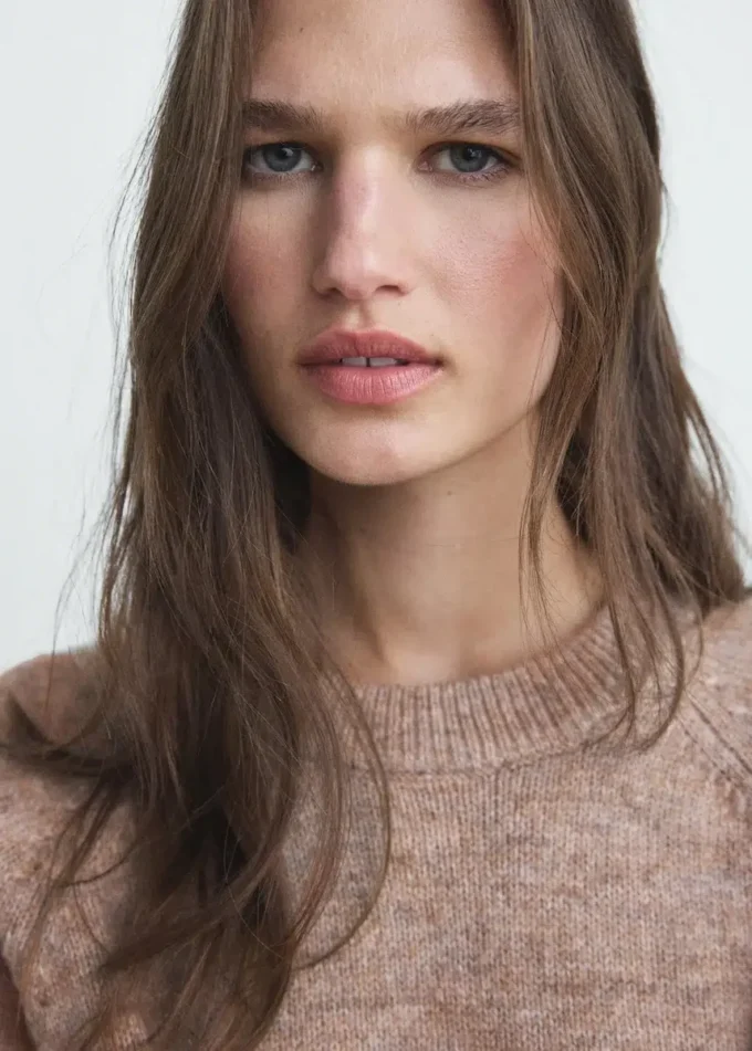 Pull en maille marbrée