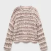 Pull en maille marbrée