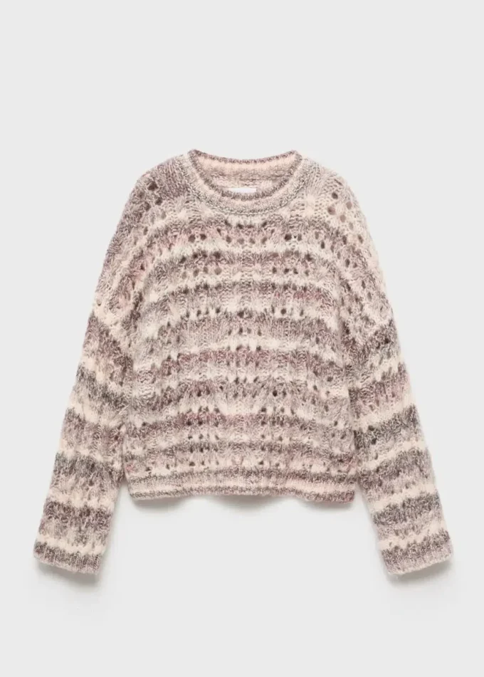 Pull en maille marbrée