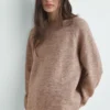 Pull en maille marbrée