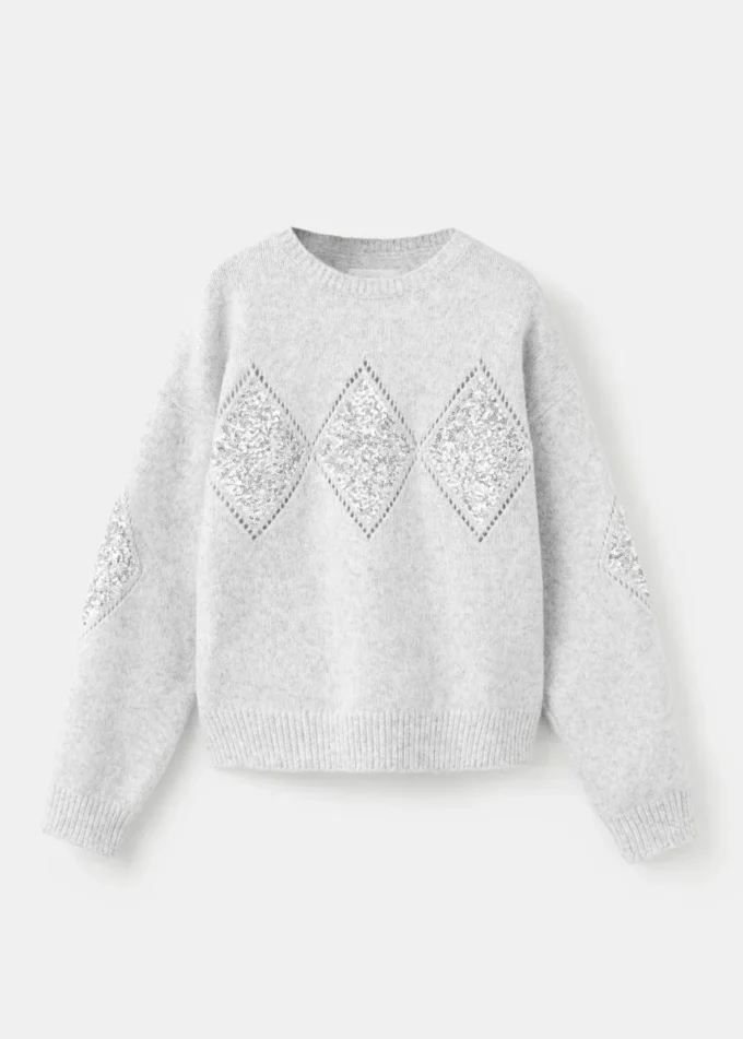 Pull en maille à paillettes
