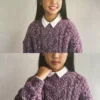 Pull en maille torsadée
