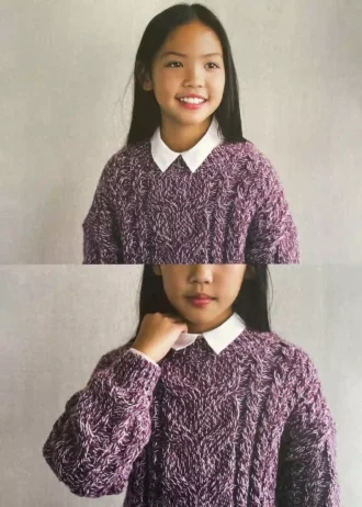 Pull en maille torsadée