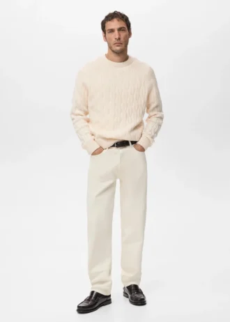 Pull en maille torsadée