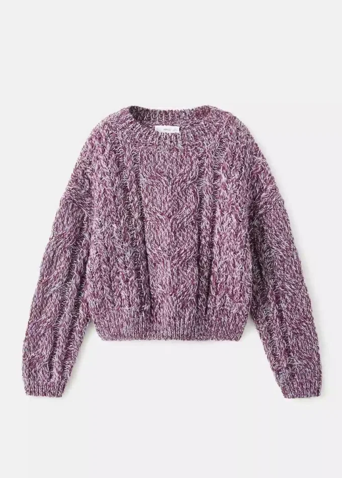 Pull en maille torsadée