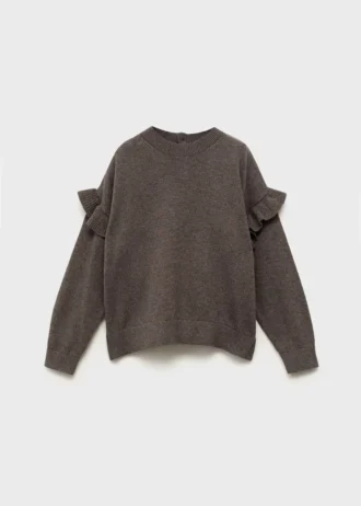 Pull en maille à volants