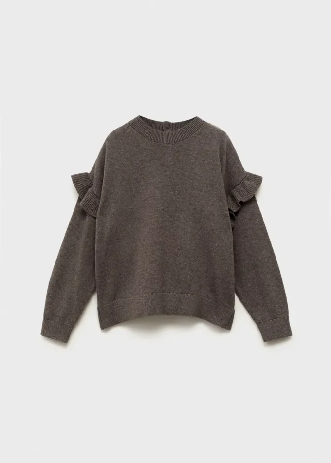 Pull en maille à volants