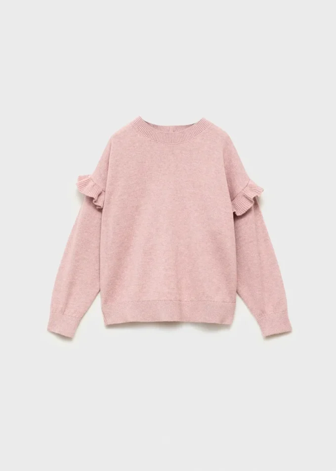 Pull en maille à volants