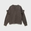 Pull en maille à volants