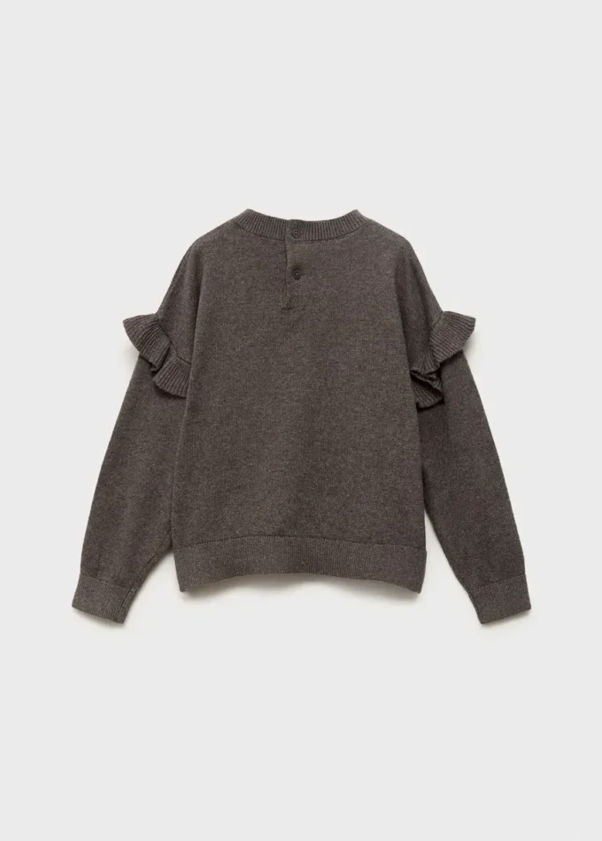 Pull en maille à volants