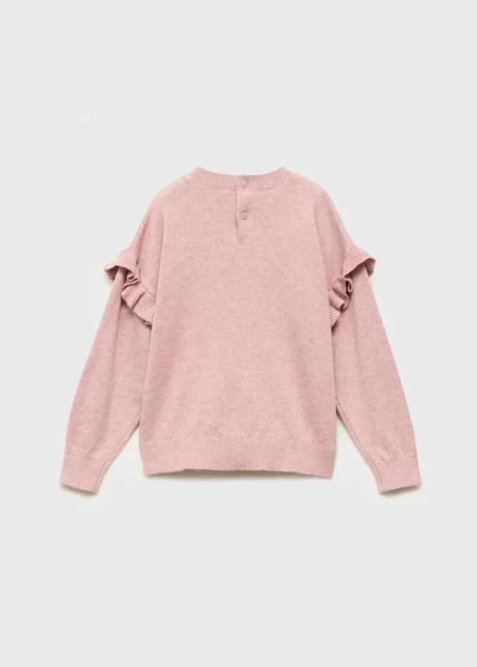 Pull en maille à volants