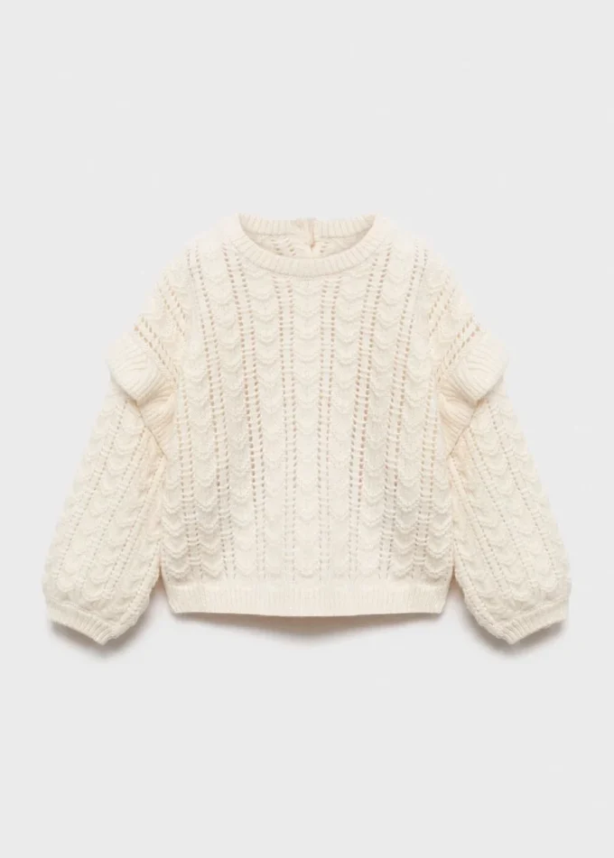 Pull en maille à volants
