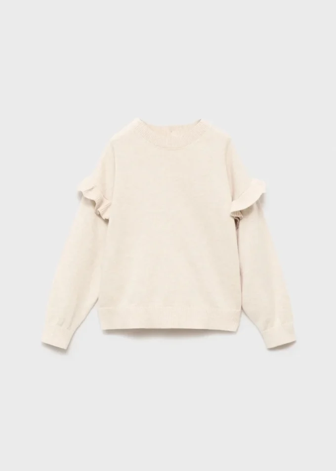 Pull en maille à volants
