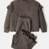 Pull en maille à volants