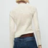 Pull floral en maille ajourée