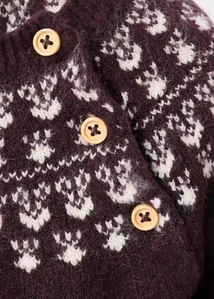 Pull jacquard à boutons Pull jacquard à boutons