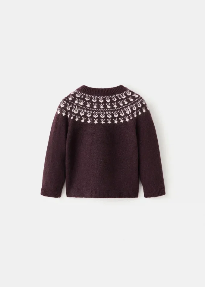 Pull jacquard à boutons Pull jacquard à boutons