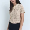 Pull à manches courtes en crochet