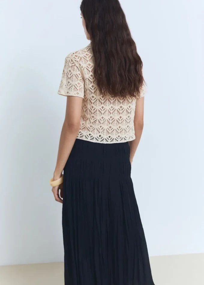 Pull à manches courtes en crochet
