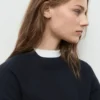 Pull à manches courtes en laine mélangée