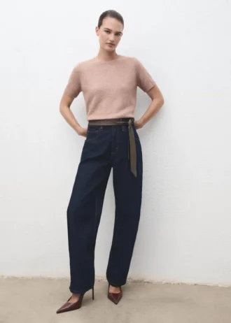 Pull à manches courtes en lurex