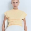 Pull à manches courtes en maille fine