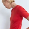 Pull à manches courtes en maille fine