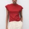 Pull à manches courtes en maille fine