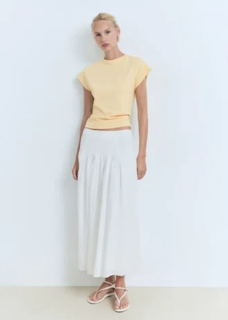 Pull à manches courtes en maille fine