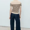 Pull à manches courtes en maille fine